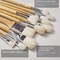 11-Piece Acrylic & Watercolor Brush Set, Goat Hair & Synthetic Blend, 3 Mop Brushes for Acrylic Painting, 3 Oval Mop, 2 Flat, 2 Fan, 1 Hake Brush, for Canvas, Wash, Gold Leaf Gilding